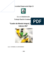 "Cuadro de Mando Integral, Droguería Cabrera SRL": Universidad Empresarial Siglo 21