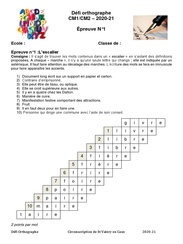 d-fi-orthographe-cm1-cm2-2020-21-preuve-n-1-ecole-classe-de