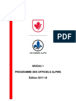 Niveau 1 Programme Des Officiels Alpins Édition 2017-18