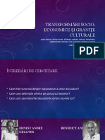 Transformări Socio-Economice Şi Graniţe Culturale