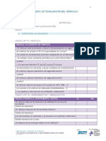 Check List Evaluación Del Vehículo