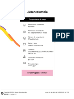 Comprobante de Pago: Total Pagado: $31,021