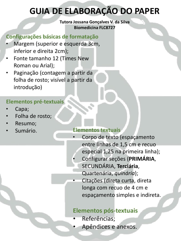Guia de Formatação de Paper ABNT | PDF