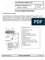 Unite de Climatisation: Devoir de Controle #3