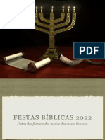 Festas bíblicas 2022 com datas