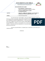Informe N.º 001-Solicito Cambio de Usuario y Clave para El Sistema de Gestión Administrativa - Siga