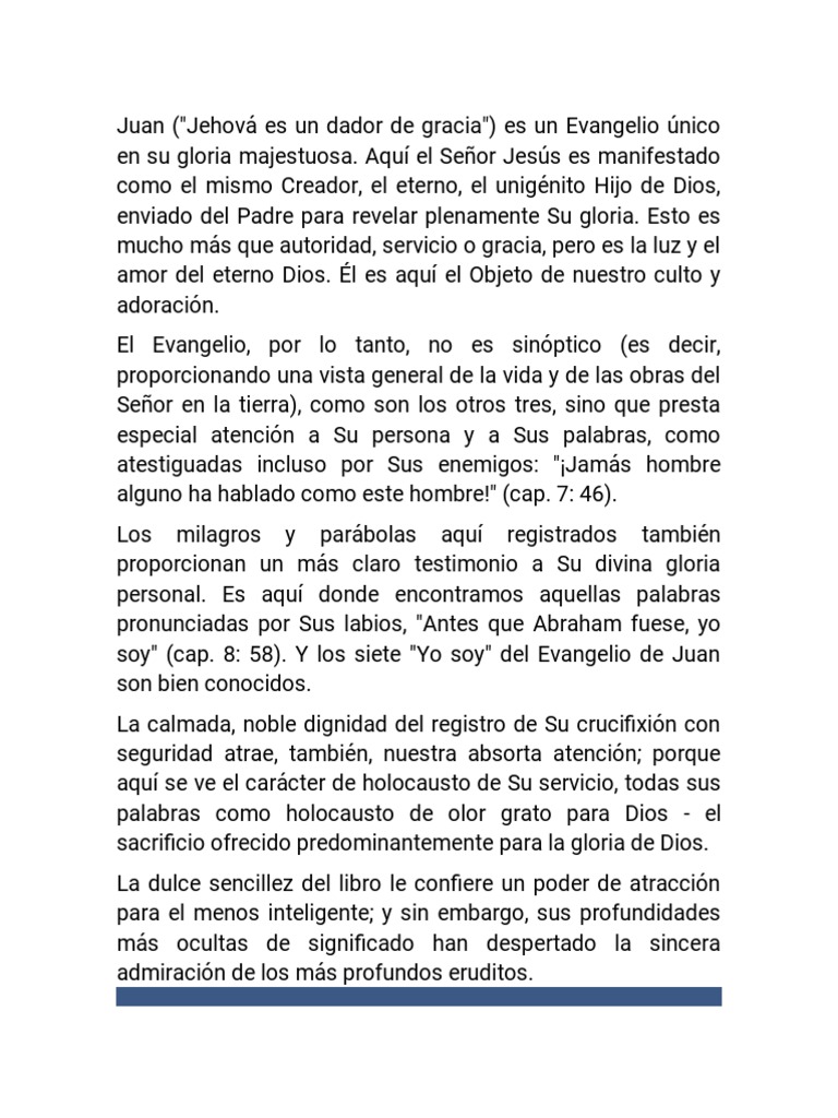 De Que Se Trata El Libro de Juan PDF
