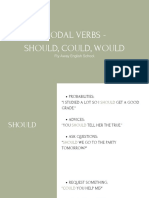 Modal Verbs - Should, Could, Would