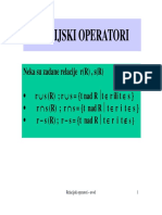Relacijski Operatori - Uvod 1