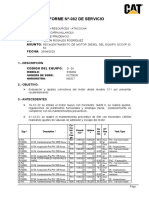 Informe N°-002 de Servicio: Cliente: Para: CC: DE: Asunto: Fecha