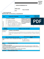 Las Emociones y Comportamiento: Área Competencias y Capacidades Desempeños ¿Qué Nos Dará Evidencias de Aprendizaje?