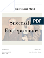 Successful Entrepreneurs Mindset