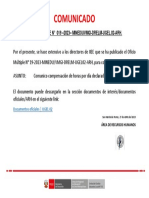 Comunicado sobre compensación de horas no laborables MINEDU Oficio 19-2023