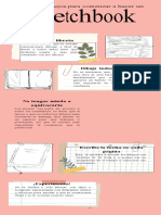 Infografía de Lista Algunos Consejos para Comenzar A Hacer Un Sketchbook Papel Recortes Rosa y Blanco