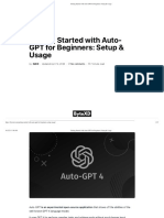 Getting Started With Auto-GPT For Beginners - Setup & Usage