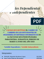 Variables Dependientes e Independientes