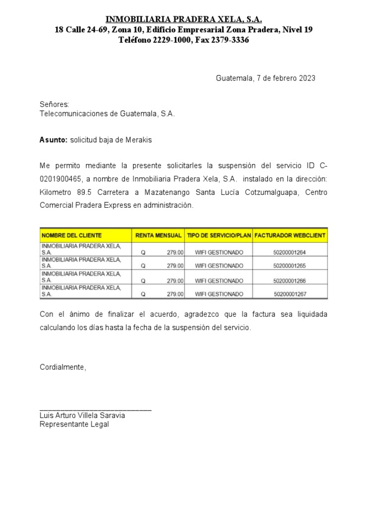 Carta cancelaci n de servicio claro pdf