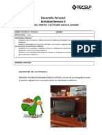 Desarrollo Personal Actividad-Semana 3: Métodos, Hábitos Y Actitudes Hacia El Estudio