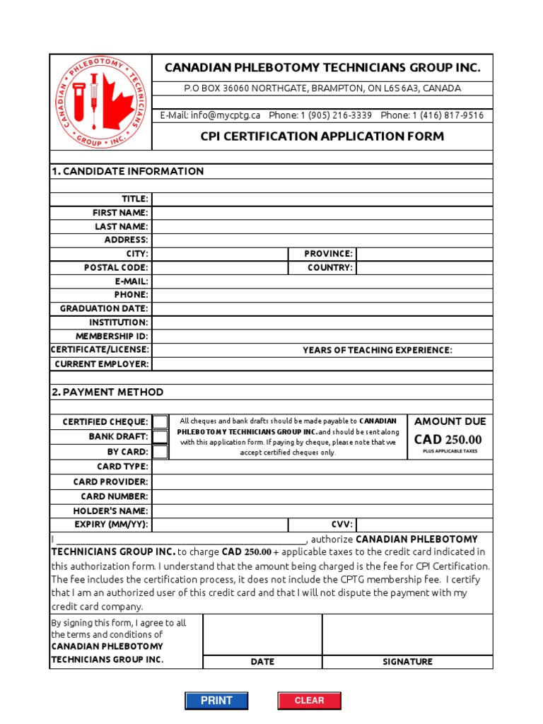 CPI Certification Payment Form | PDF | Career & Growth | Business