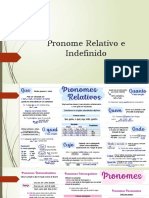 Pronome Relativo e Indefinido