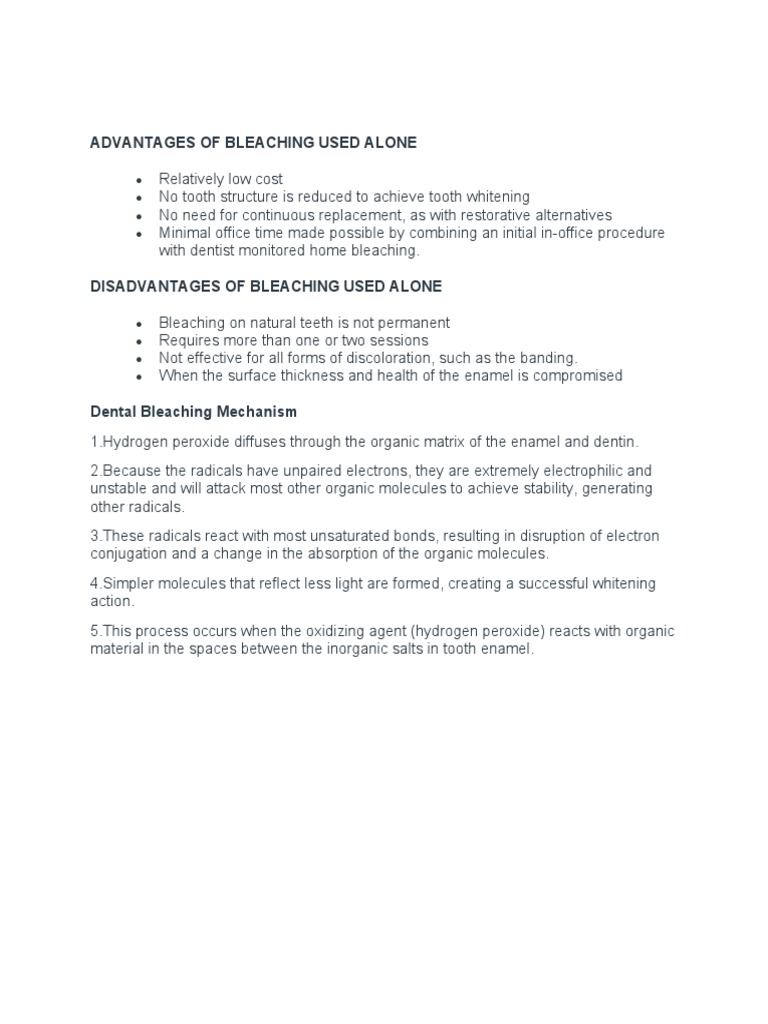 An Analysis of the Advantages and Disadvantages of Bleaching Teeth