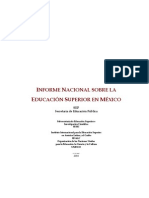 Educación superior México informe nacional