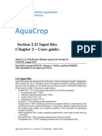 Aquacrop: Section 2.21 Input Files (Chapter 2 - Users Guide)