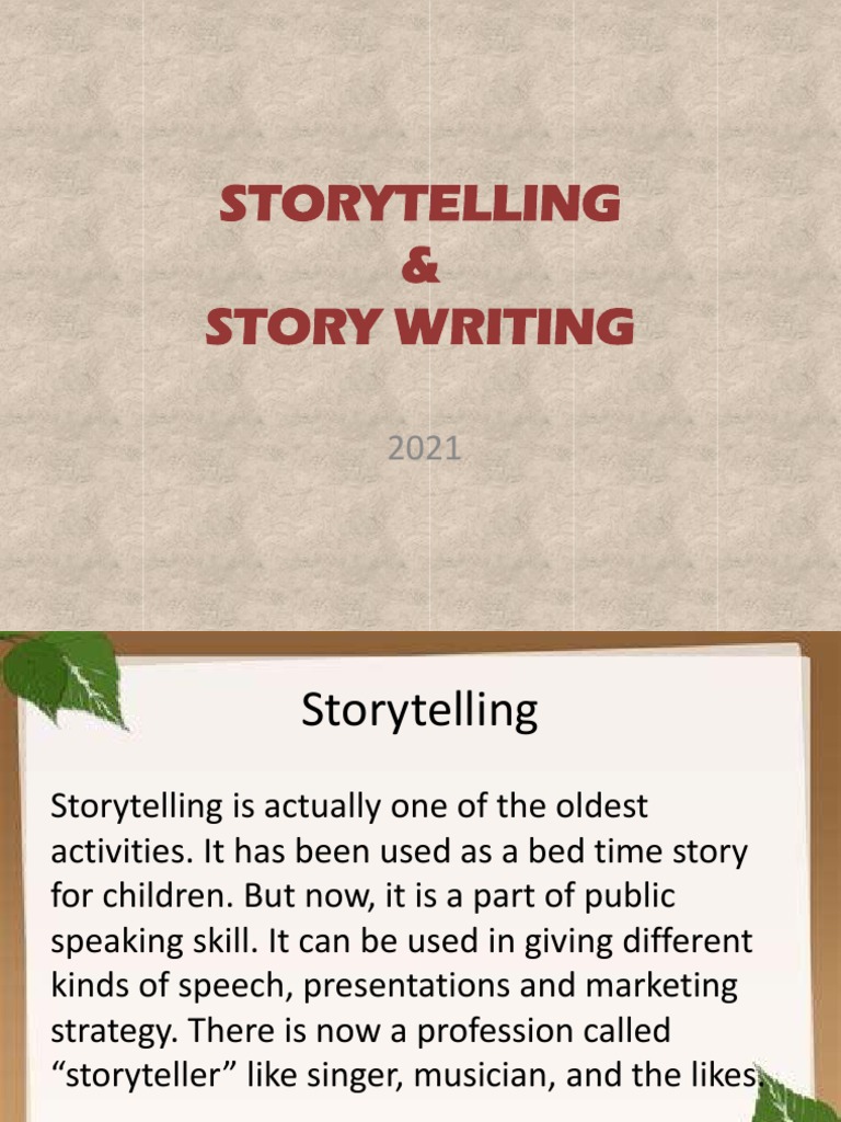 Storytelling Presentation Pdf Storytelling Narration