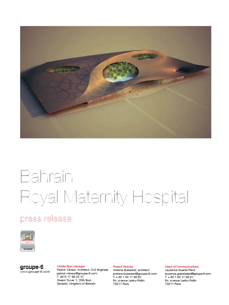 Bahrain Royal Maternity Hospital PDF Architect Sustainability
