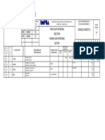 Lista de materiales para sector de tapa superior interna