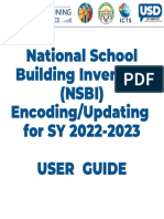 National School Building Inventory (NSBI) Encoding/Updating For SY 2022-2023 User Guide