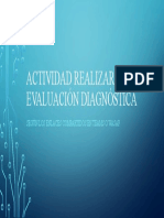 Actividad Realizar La Evaluación Diagnóstica