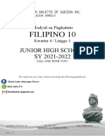 Filipino 10: Junior High School SY 2021-2022