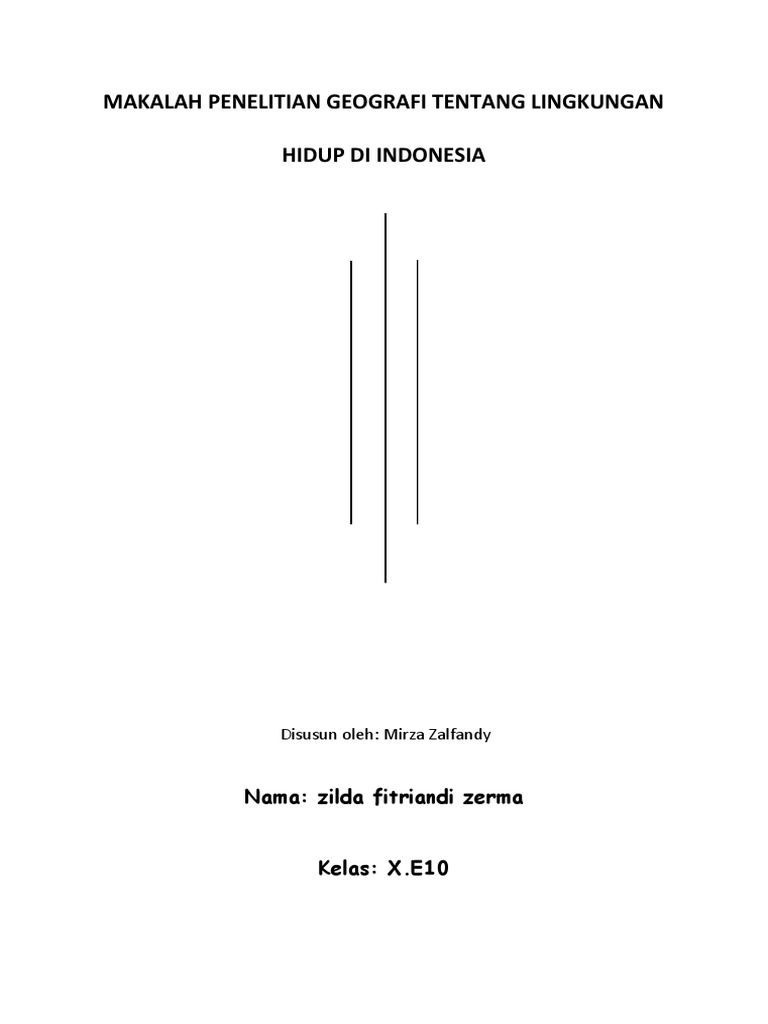 Makalah Penelitian Geografi Tentang Lingkungan Hidup Di Indonesia PDF