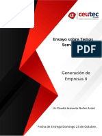 Generacion de Empresas Ensayo Semana #2