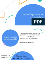 Linear Equation in Two Variable