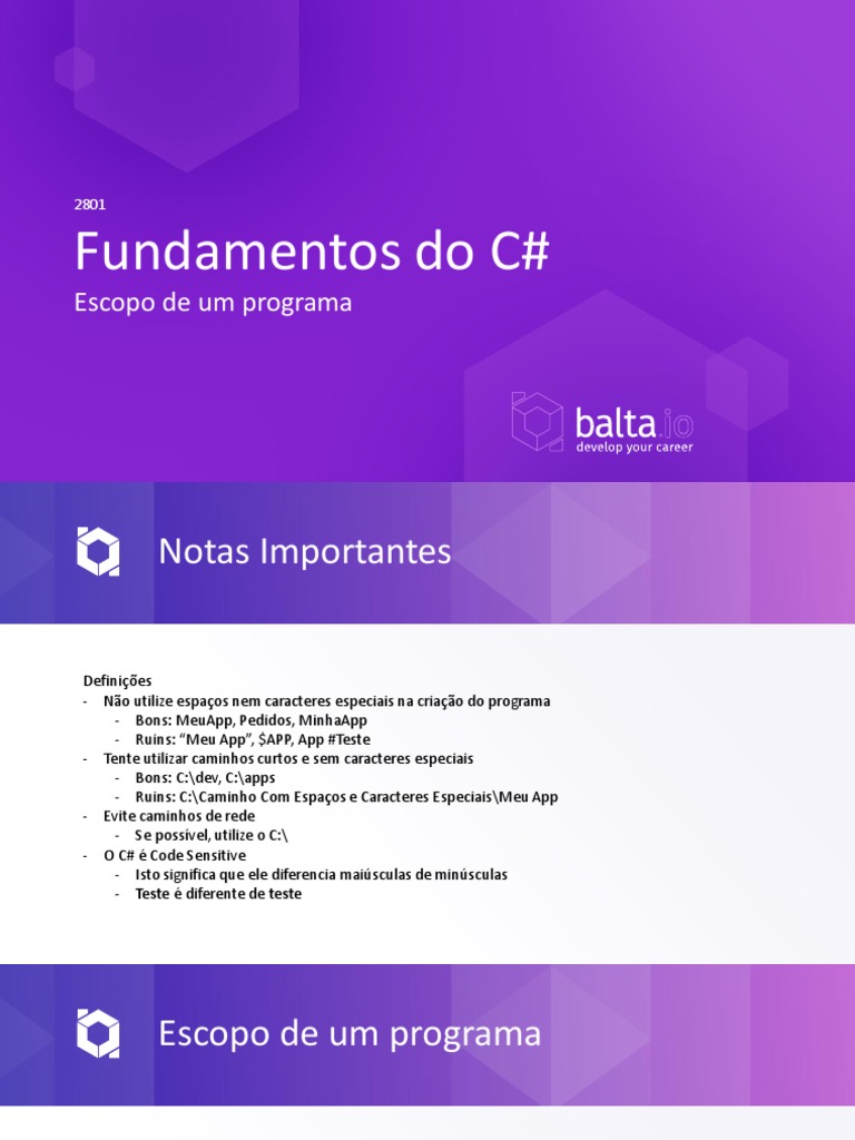 Fundamentos do C# e Estruturas de Dados | PDF | C Sharp (linguagem de ...