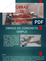 Obras de concreto simple y elementos de cimentación