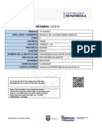 Régimen: Costa: Cédula: Apellidos Y Nombres