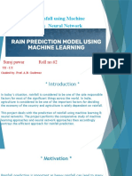 Prediction of Rainfall Using Machine Learning & Neural Network