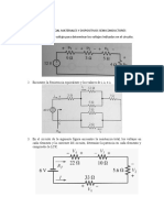 Primer Parcial Materiales Y Dispositivos Semiconductores Use La Division de Voltaje para Determinar Los Voltajes Indicados en El Circuito