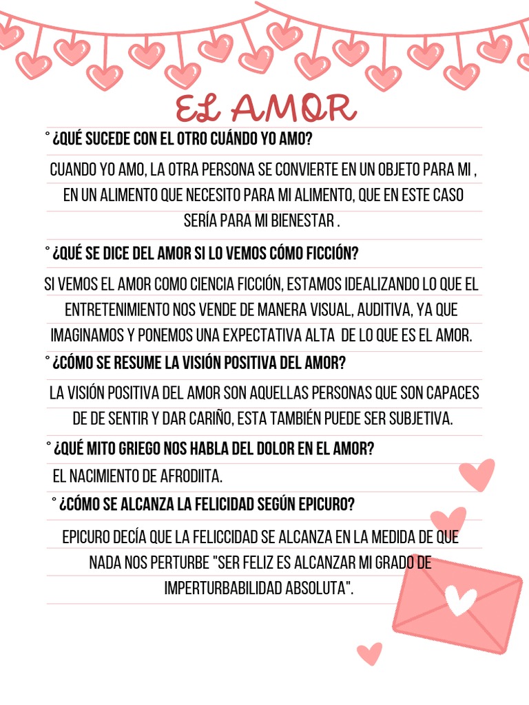 El Amor | PDF | Amor | Felicidad