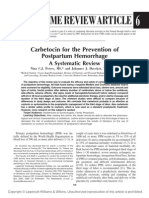 Carbetocin For The Prevention of Postpartum Hemorrhage A Systematic Review
