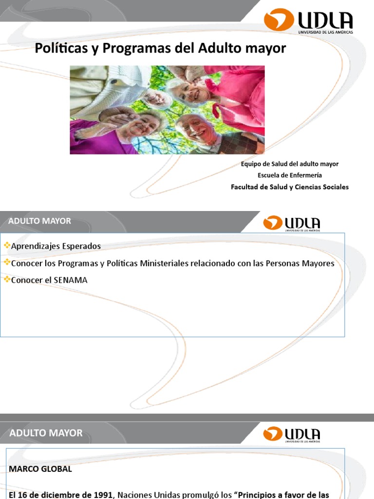 Políticas de Salud para Adultos Mayores | PDF | Vejez | Adultos