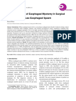 The Significance of Esophageal Myotomy in Surgical Treatment of Diffuse Esophageal Spasm