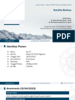 Selulitis Bullosa: Laporan Pagi 1 - Stase DV RSST Klaten (10-22april 2023)