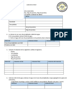 Calcular Masa de Los Siguientes Materiales