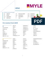 A-Z Wordlist: For Exams From 2018