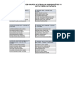 Relación de Grupos de L Trabajo Monográfico Y Exposición de Entrevista Psicológica