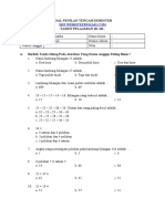 Soal PTS MTK Kelas I